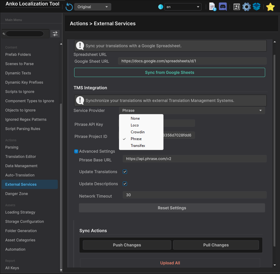 Supported TMS Providers